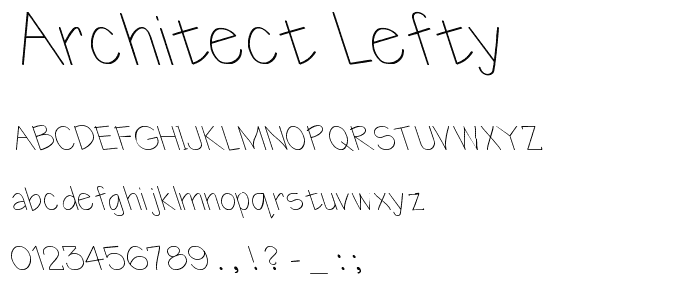 Architect Lefty font